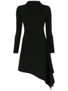 Egrey Asymmetric Knit Dress - Black