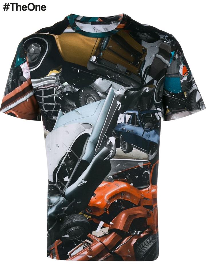 Christopher Kane Car Crash Print T-shirt, Men's, Size: Large, Cotton