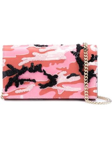 Preciously Paris Mini Camouflage Clutch, Women's, Pink/purple