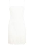 Likely Fringed Hem Mini Dress - White