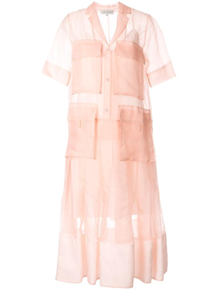 Lee Mathews Callie Short Sleeve Maxi Dress - Pink
