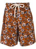 Loewe Hawaiian Pattern Swim Shorts - Brown