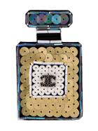 Chanel Vintage Sequin Perfume Bottle Brooch - Metallic
