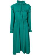 Jovonna Ruffle-trimmed Asymmetric Dress - Green