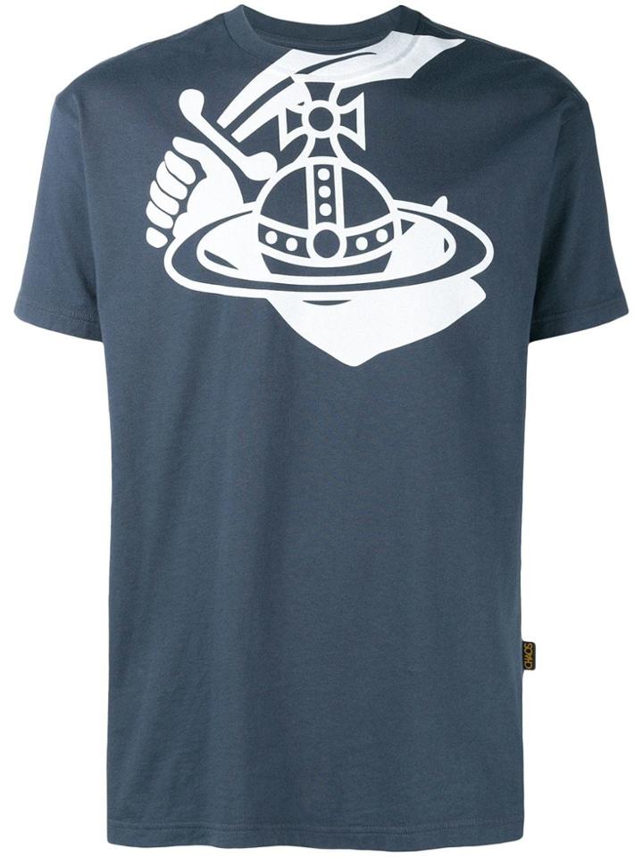Vivienne Westwood Anglomania Logo Print T-shirt - Grey