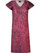 Fernanda Yamamoto Printed Neoprene Dress, Women's, Size: 40, Pink/purple, Cotton/polyester