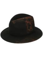 Yohji Yamamoto Tie-dye Patterned Hat - Black