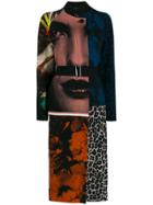 Paul Smith Print Mix Single Breasted Coat - Black