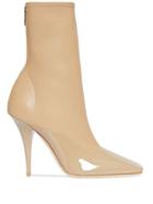 Burberry Lambskin And Patent Leather Ankle Boots - Neutrals