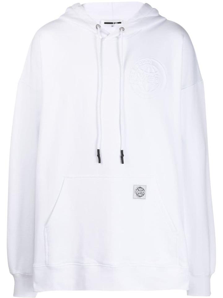 Mcq Alexander Mcqueen Embossed Logo Hoodie - White