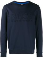 Boss Hugo Boss Logo Embossed Sweatshirt - Blue