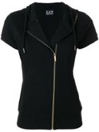 Ea7 Emporio Armani Short Sleeve Hooded Top - Black