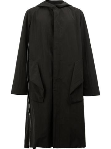 Moohong Slouch-fit Coat, Men's, Size: 48, Black, Nylon/polyester