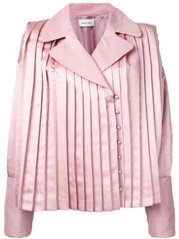 Donnah Mabel - Pleated Trim Jacket - Women - Polyester - 0, Women's, Pink/purple, Polyester