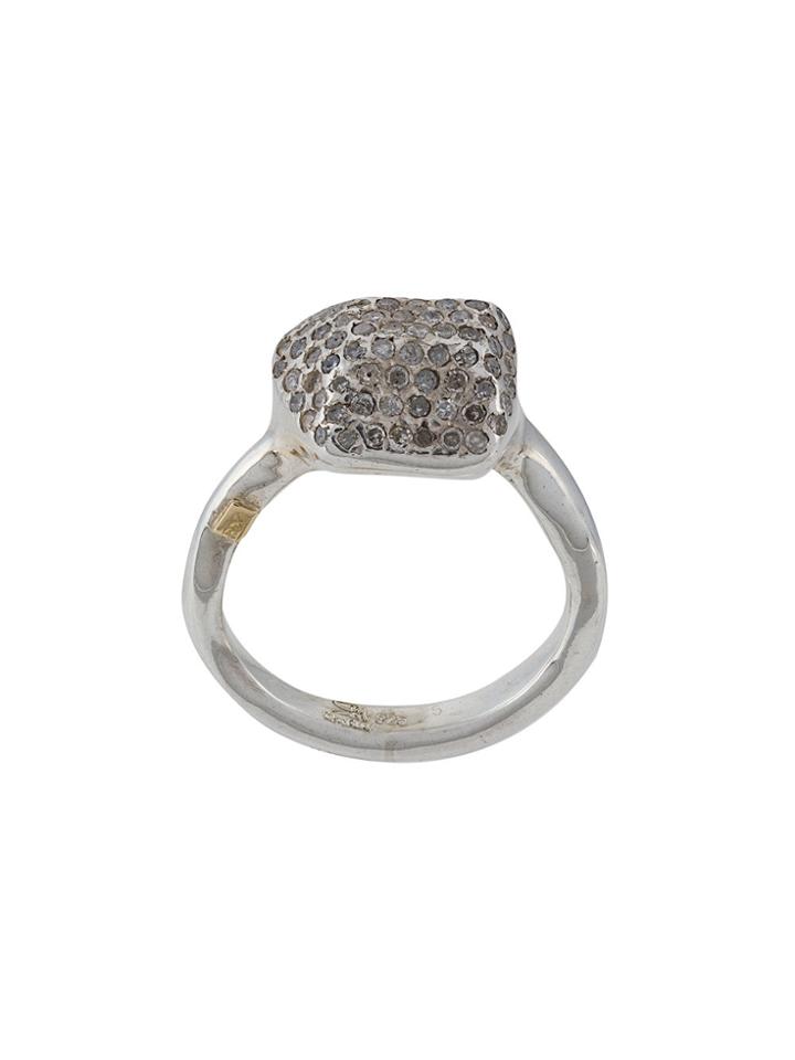 Rosa Maria Single Stone Embellished Ring - Grey