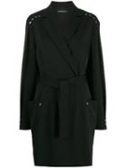 Alberta Ferretti Tie Waist Blazer Dress - Black
