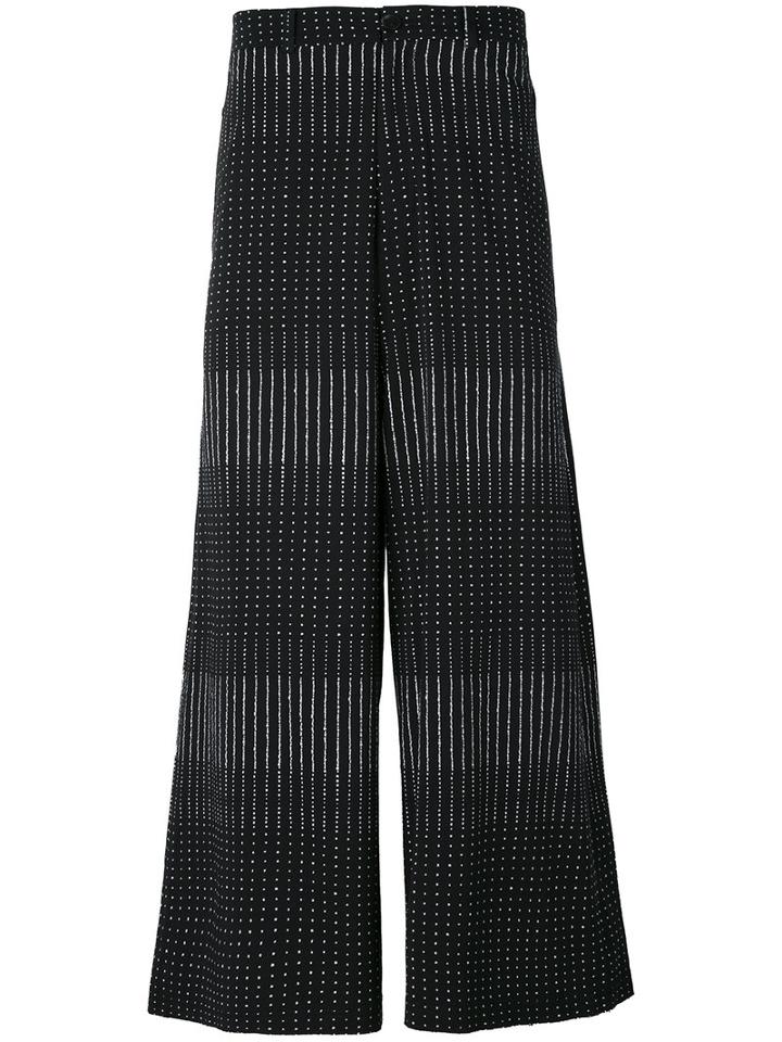 Damir Doma - Printed Wide Leg Trousers - Men - Cotton - M, Black, Cotton