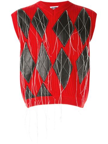 Magliano Diamond Pattern Jumper - Red