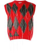 Magliano Diamond Pattern Jumper - Red