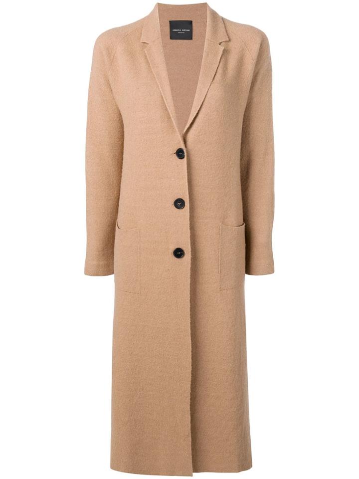 Roberto Collina Boxy Single-breasted Coat - Neutrals