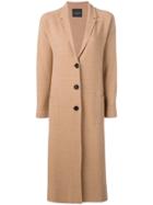 Roberto Collina Boxy Single-breasted Coat - Neutrals