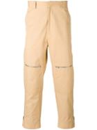 Stella Mccartney Zipped Knee Trousers, Men's, Size: 46, Nude/neutrals, Cotton
