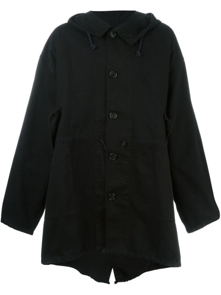 Ann Demeulemeester Grise Oversized Coat, Men's, Size: Small, Black, Cotton