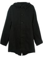 Ann Demeulemeester Grise Oversized Coat, Men's, Size: Small, Black, Cotton