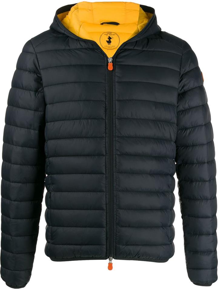 Save The Duck Hooded Padded Coat - Grey