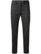 Dondup Cropped Check Trousers - Grey
