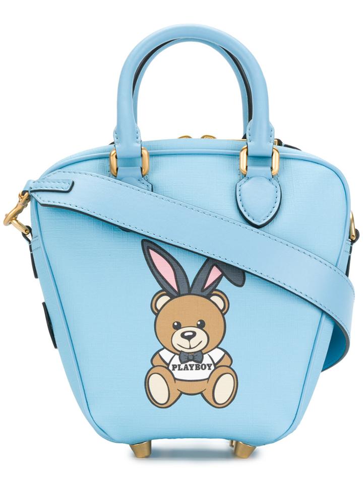 Moschino Playboy Teddy Tote Bag - Blue
