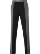 Kenzo Panelled Tailored Trousers, Men's, Size: 50, Grey, Cotton/mohair/wool