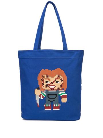 Mostly Heard Rarely Seen 8-bit Watchout Tote - Blue