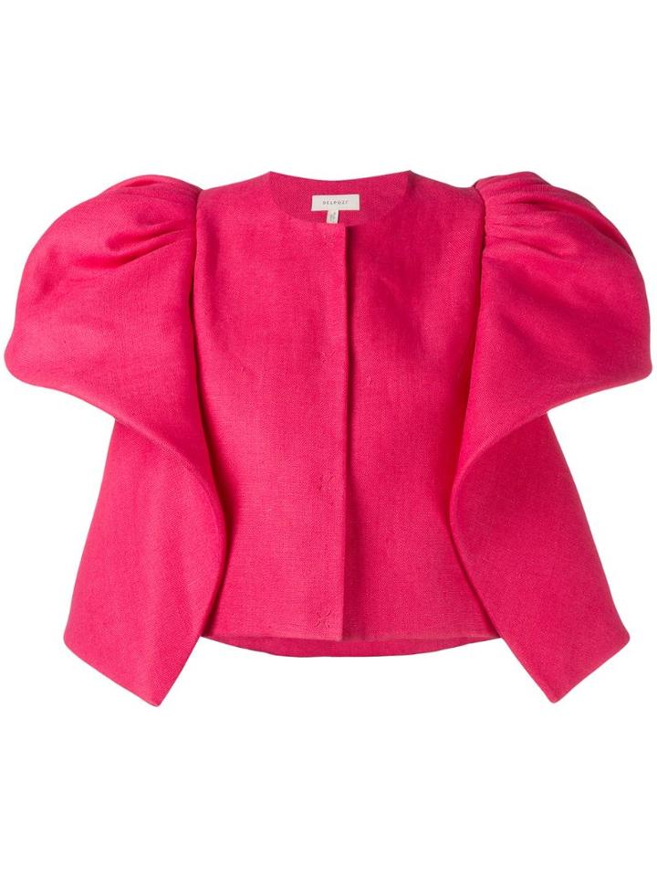 Delpozo Structured Shoulder Jacket - Pink