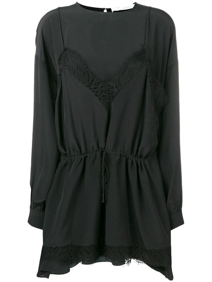 Iro Short Layered Dress - Black