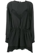 Iro Short Layered Dress - Black