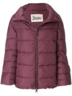 Herno Spread Collar Padded Jacket - Pink & Purple