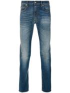 Mauro Grifoni Faded Slim-fit Jeans - Blue