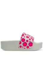 Joshua Sanders Platform Smile Pattern Slides - Pink
