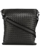 Bottega Veneta Interlaced Leather Crossbody Bag, Women's, Brown, Calf Leather