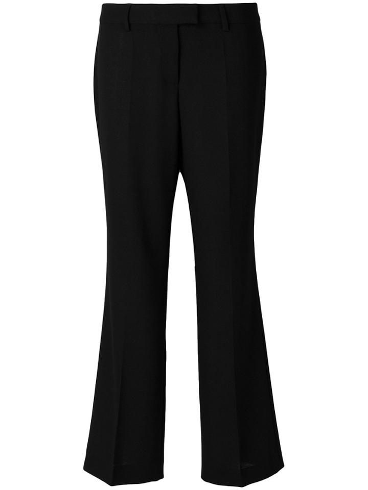 Boutique Moschino Pleated Flared Trousers - Black