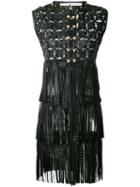 Caban Romantic - Long Fringed Gilet - Women - Leather/polyamide - 40, Black, Leather/polyamide