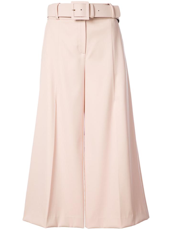Oscar De La Renta Wide Leg Culottes - Pink & Purple