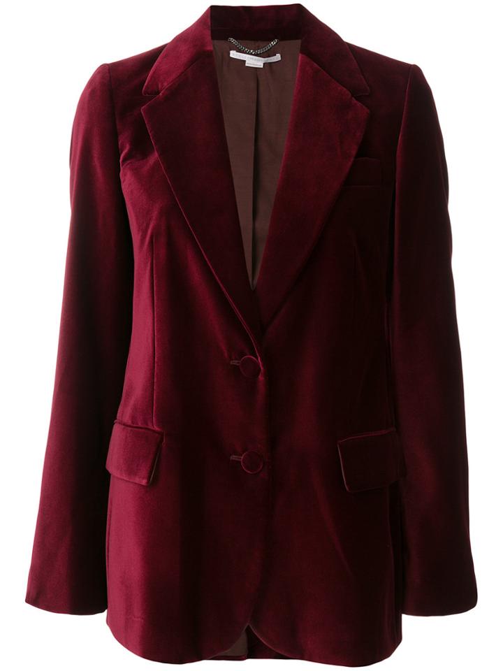 Stella Mccartney Classic Velvet Blazer - Red