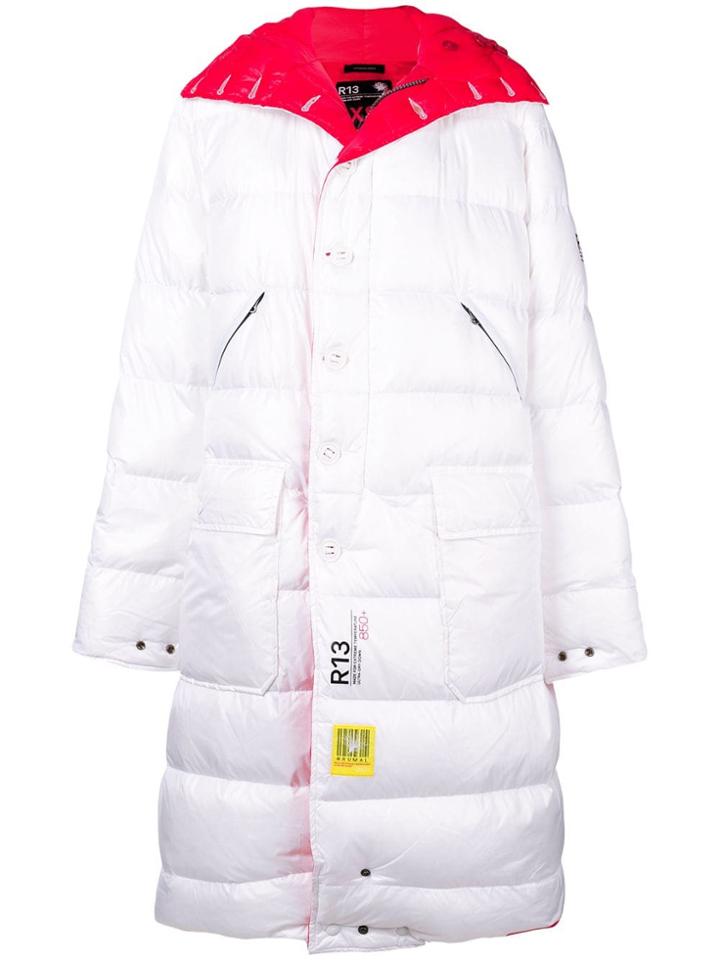 R13 Reversible Padded Coat - White