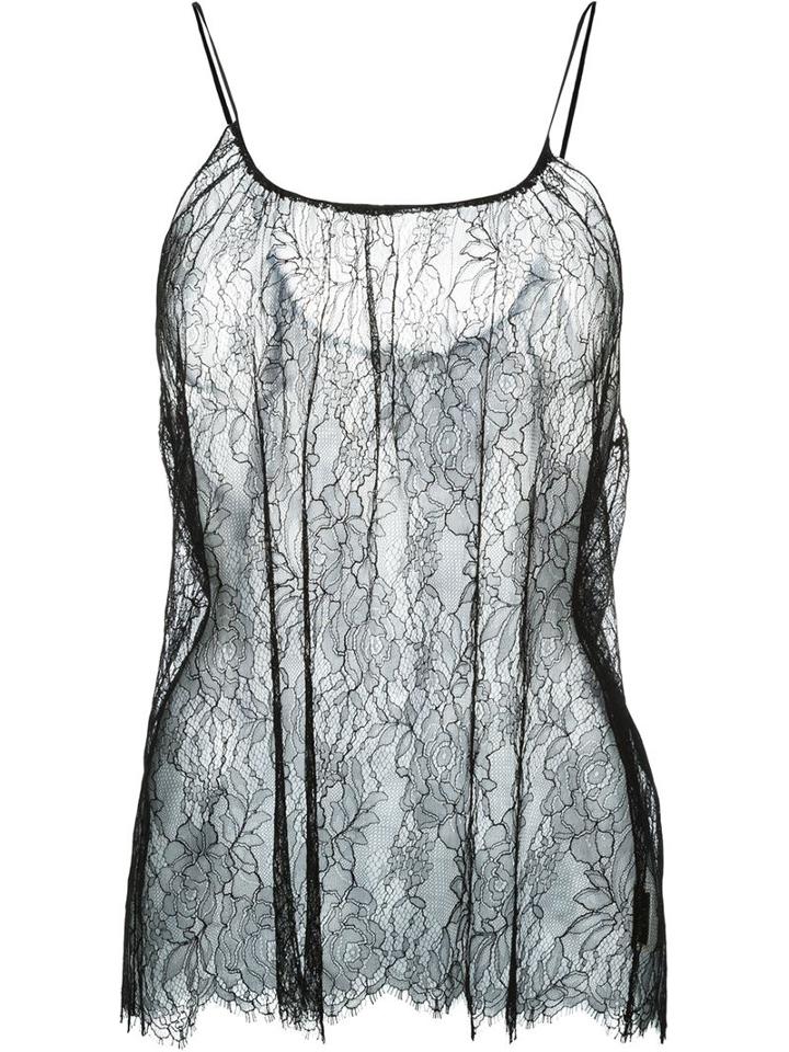 Saint Laurent Floral Lace Vest Top