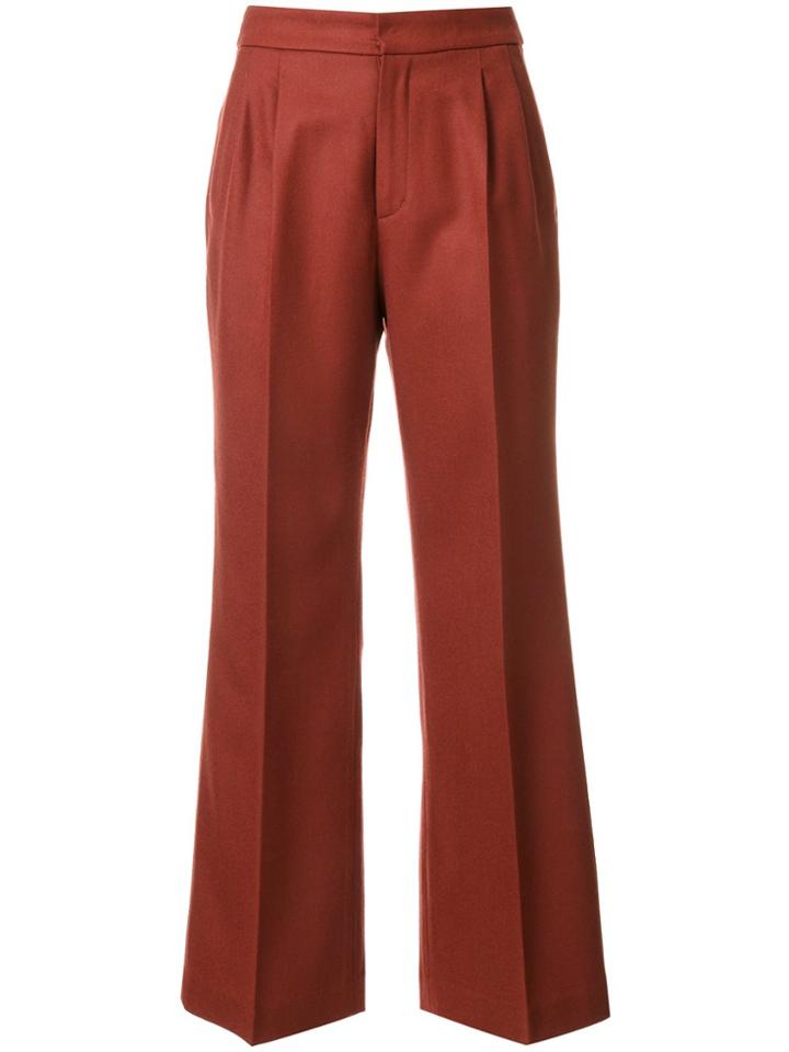 Loveless Flared Trousers - Yellow & Orange