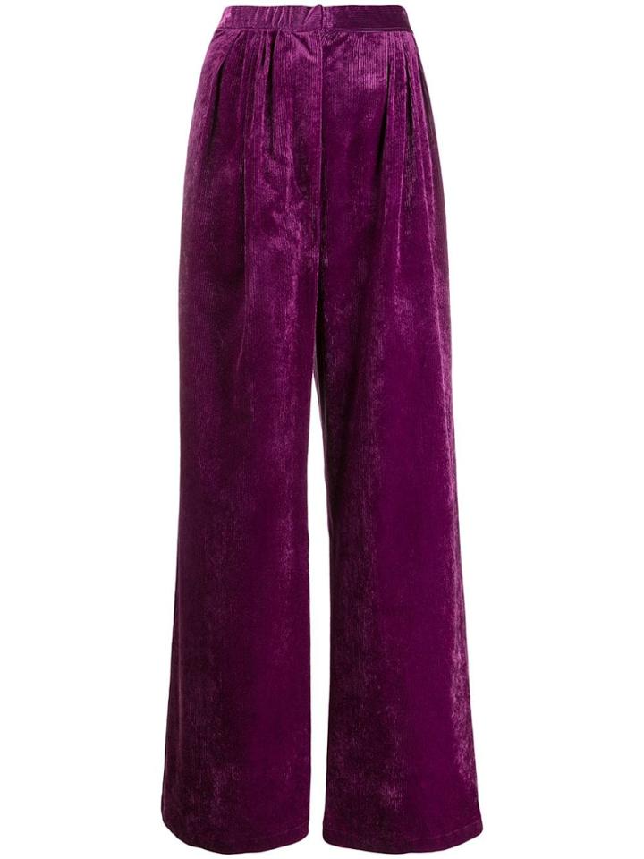 Christian Wijnants Velvet Palazzo Pants - Purple