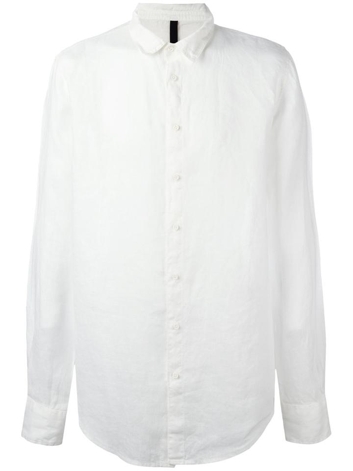 Poème Bohémien Classic Plain Shirt, Men's, Size: 48, White, Linen/flax