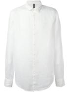 Poème Bohémien Classic Plain Shirt, Men's, Size: 48, White, Linen/flax